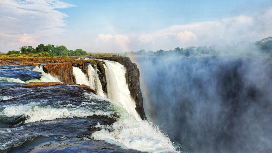 Cataract Pools in Victoria Falls in Zambia and Zimbabwe