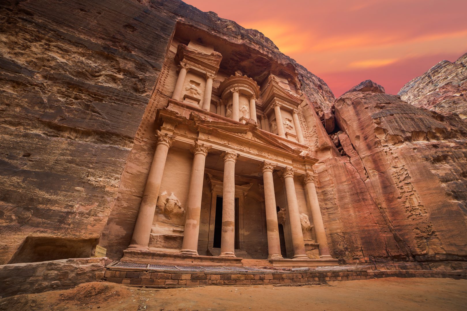 The old city of Petra in Jordan