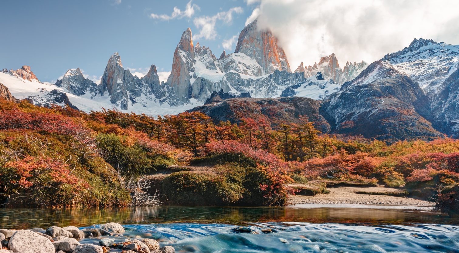 Hiking at Fitz Roy, El Chalten, Patagonia, Argentina.