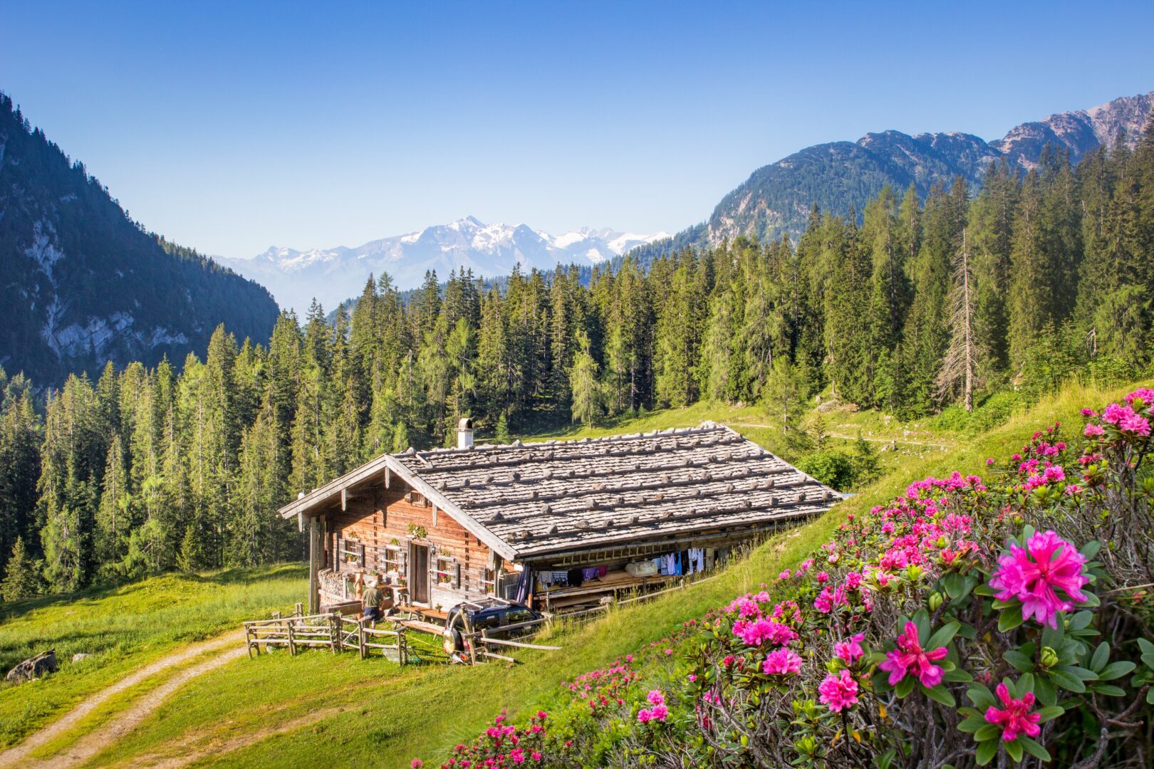 A traditional alpine hut in Austria