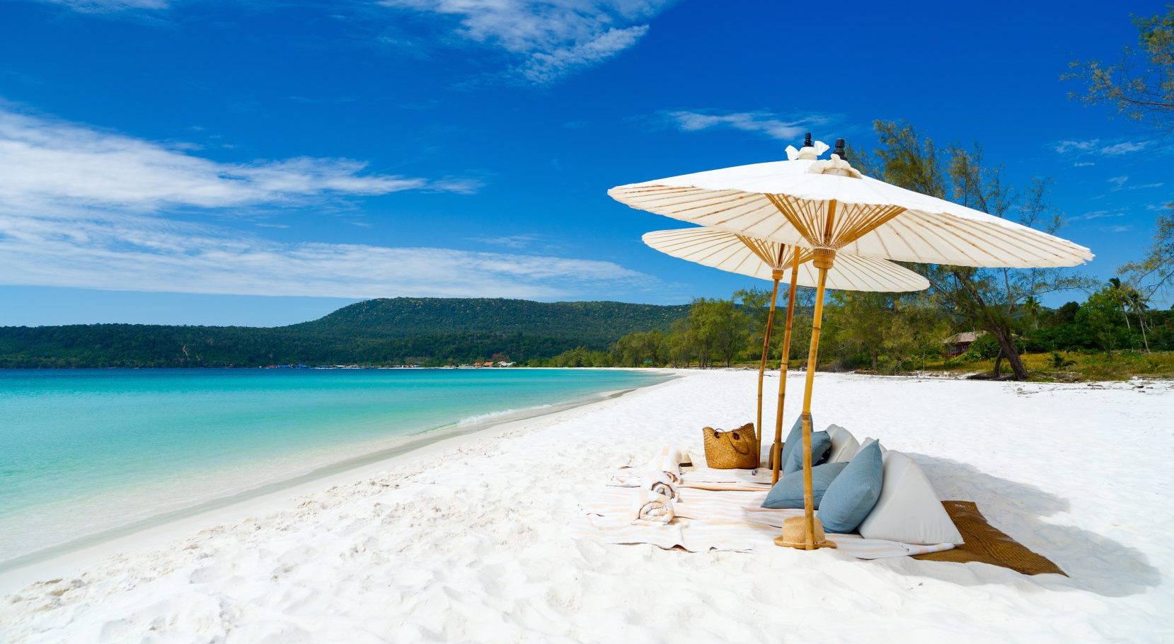 A tropical beach in Cambodia