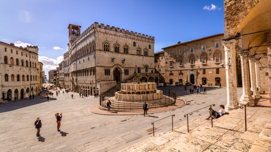 Piazza IV in Perugia, Umbria, Italy