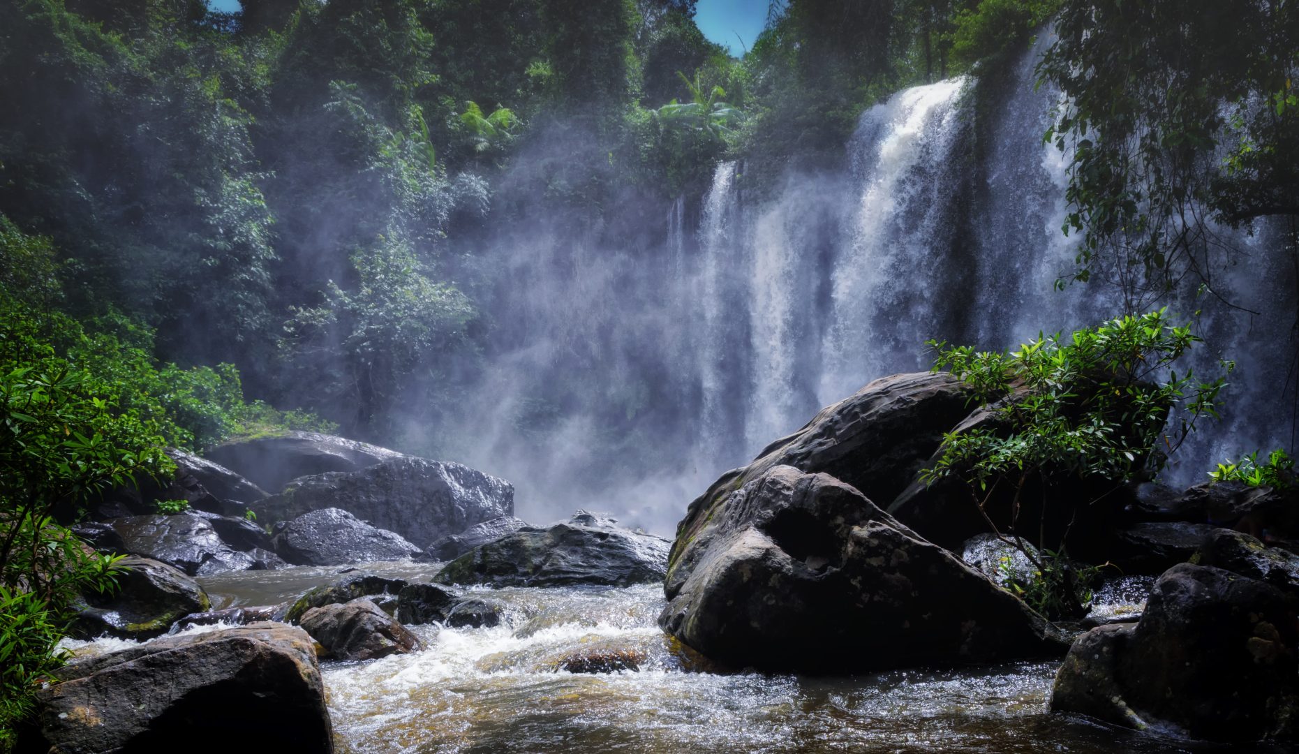 Phnom Kulen waterfall in Cambodia
