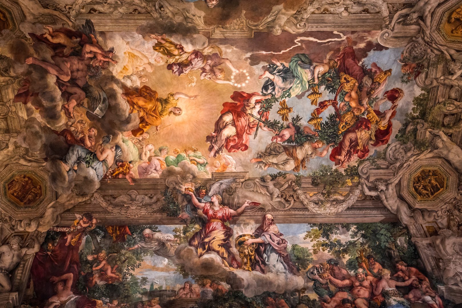 Ceiling fresco in Palazzo Barberini, Rome, Italy