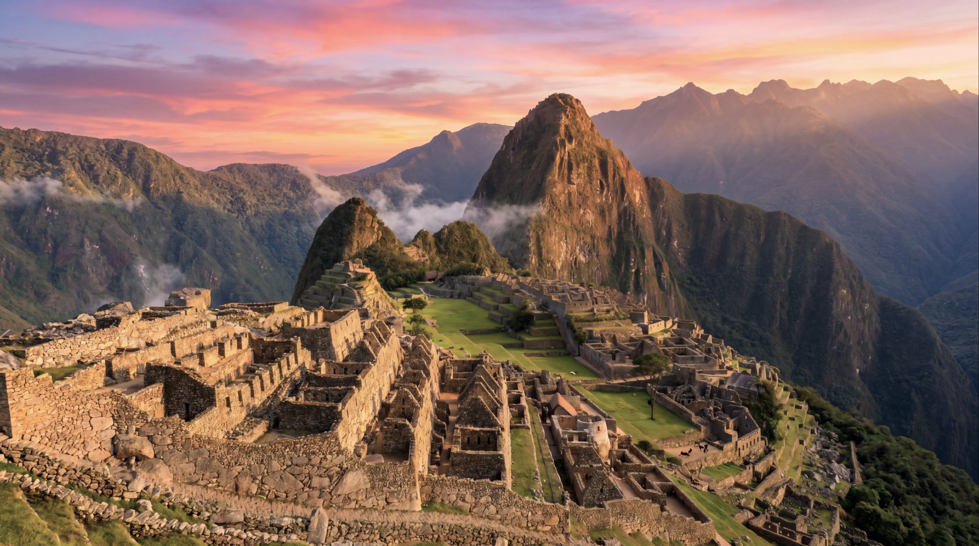 Machu Picchu at sunrise, Peru
