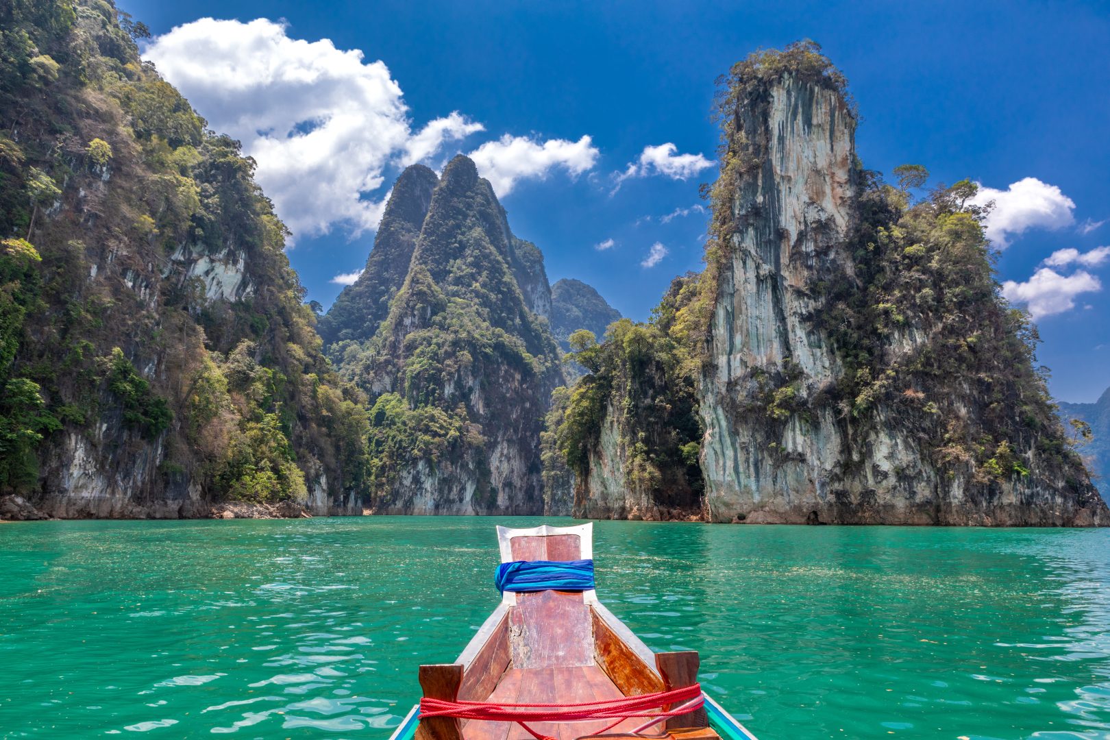 Cheow Lan Lake in Khao Sok National Park, Thailand