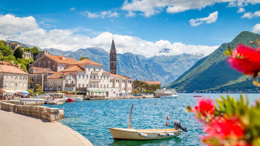 Historic town of Perast in the Bay of Kotor, Montenegro