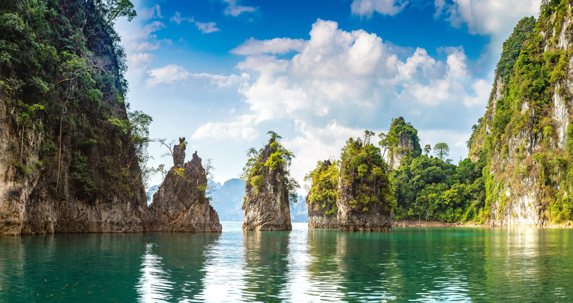 Cheow Lan Lake in Khao Sok National Park, Thailand