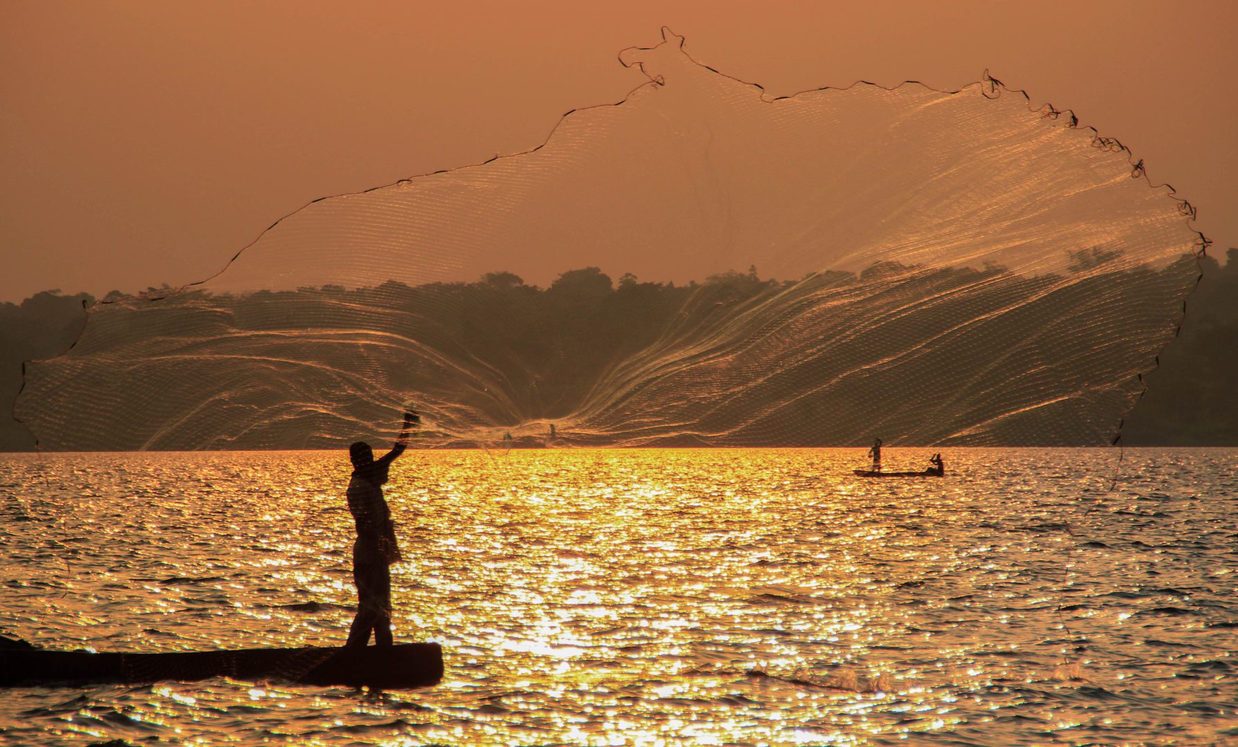 Fishermen on Lake Victoria in Uganda