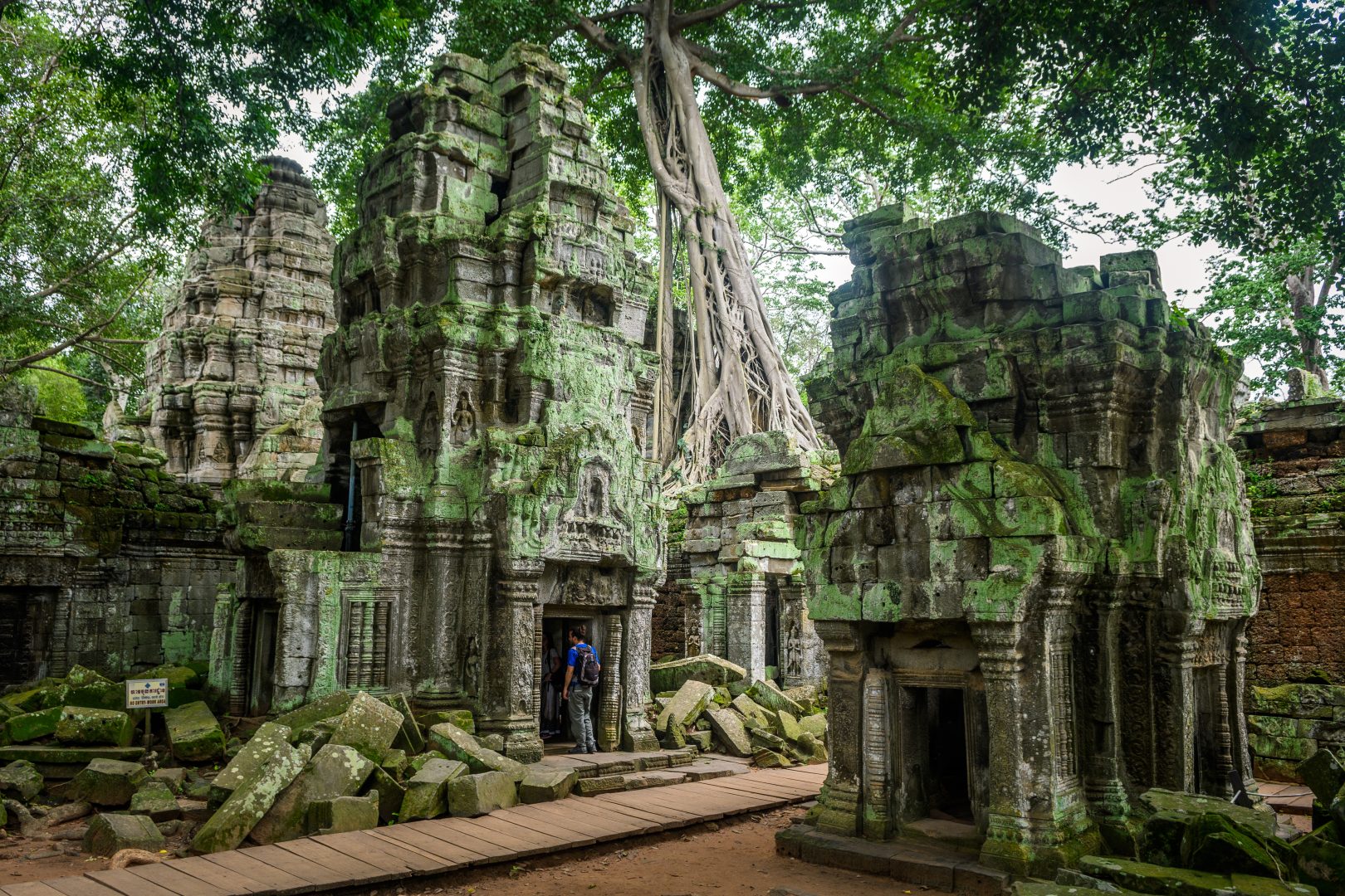 A tourist / traveler in Angkor Wat, Cambodia