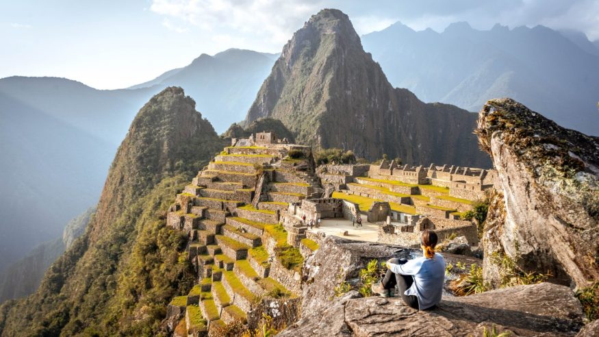 A hiker at Machu Picchu, Peru