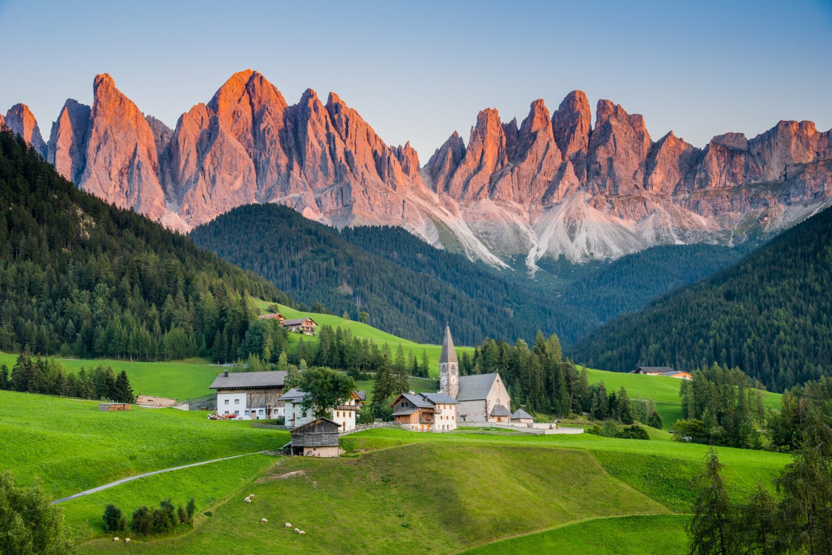 Val Gardena in the Dolomites of Italy