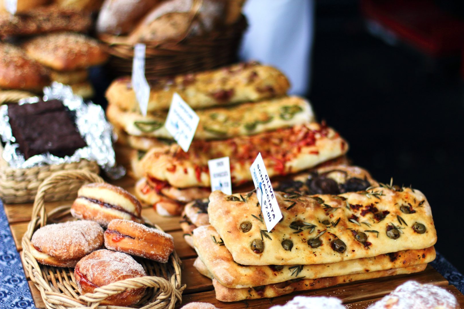 Bread at a market in New Zealand