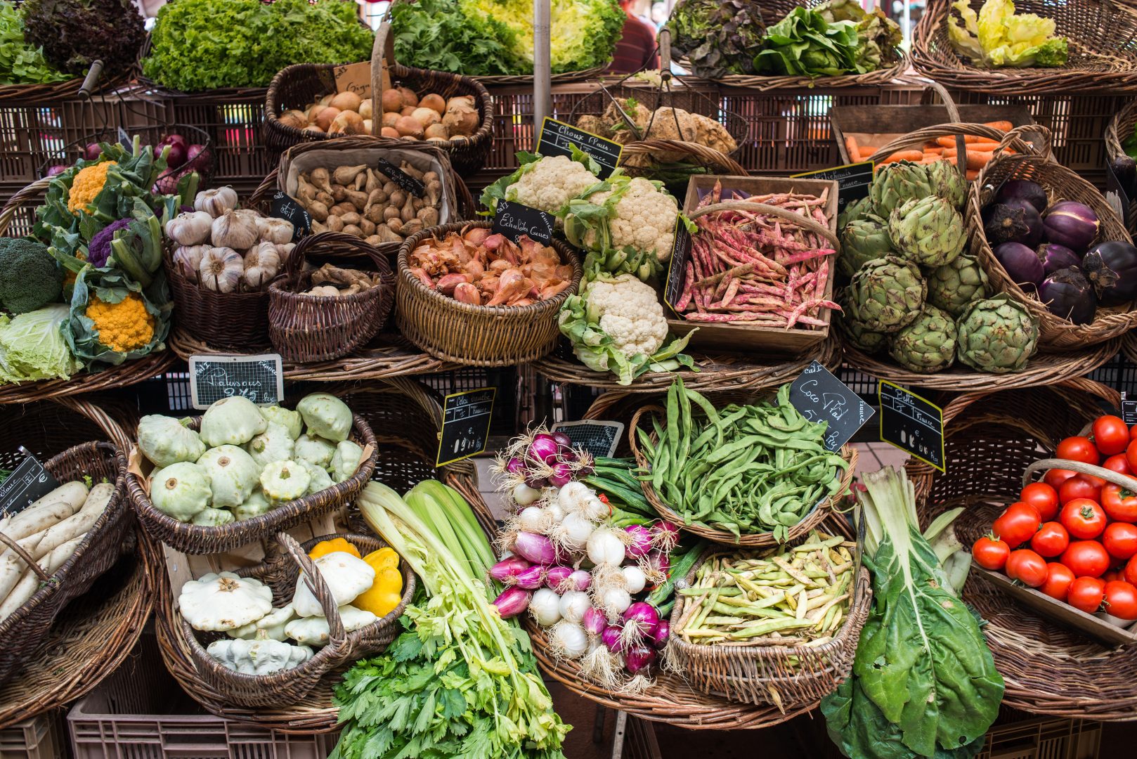 A food market in Dordogne, France