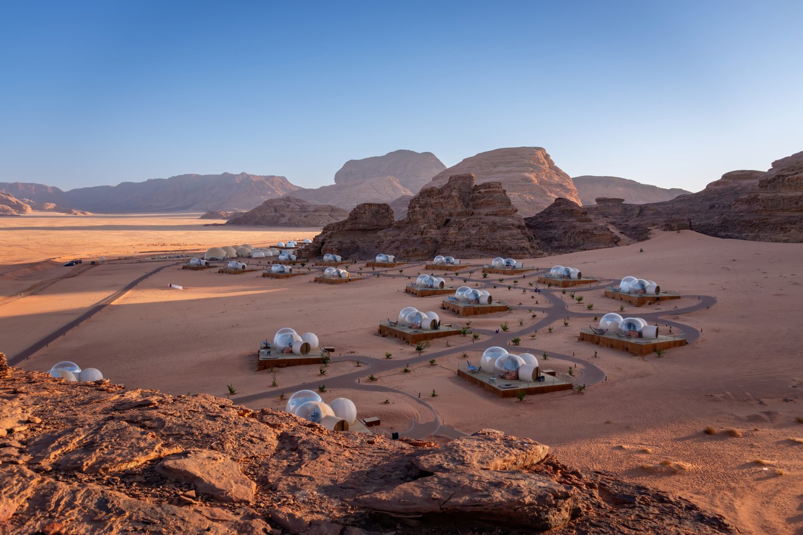 A desert camp in Wadi Rum, Jordan