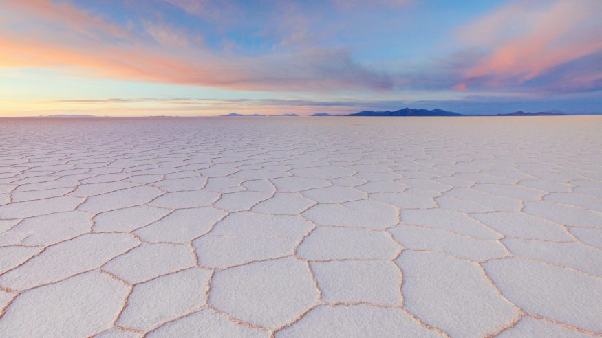 The Uyuni Salt Flats in Bolivia