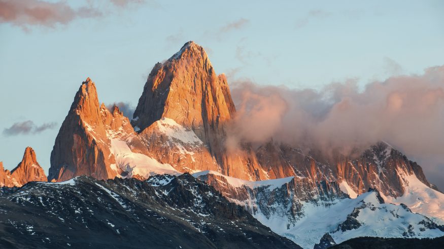 Fitz Roy Mountain at sunset