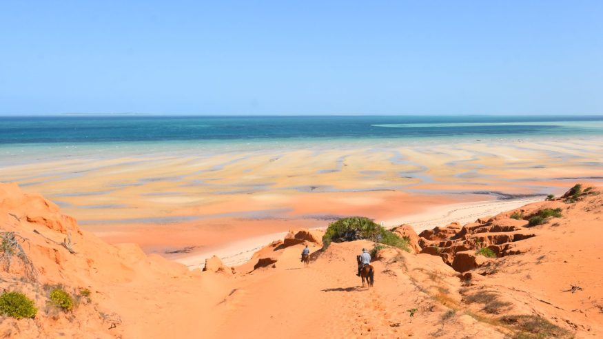Horseback riding on the coastline of Mozambique outside of Vilanculos