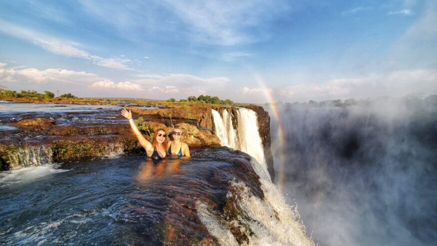 Cataract Pools at Victoria Falls in Zambia and Zimbabwe