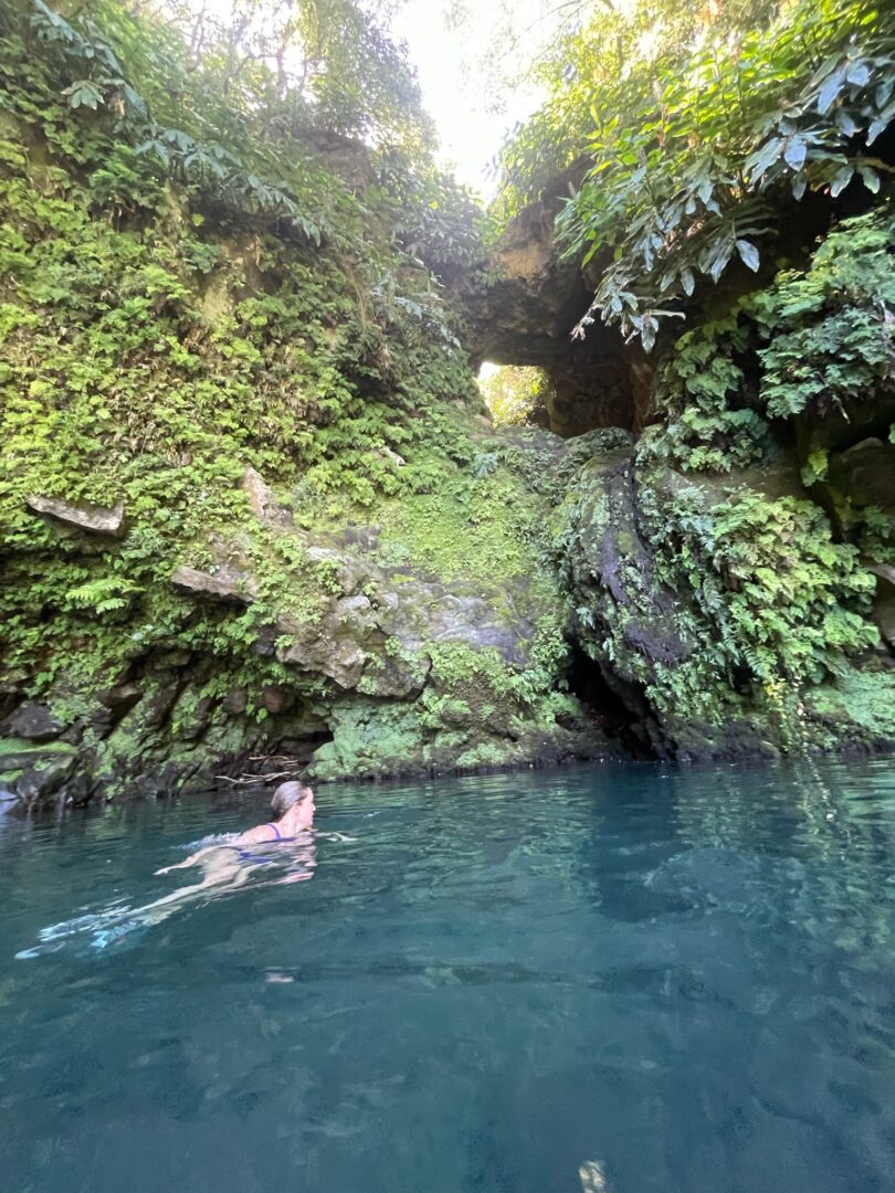 The crystal blue water of Poco Azul.