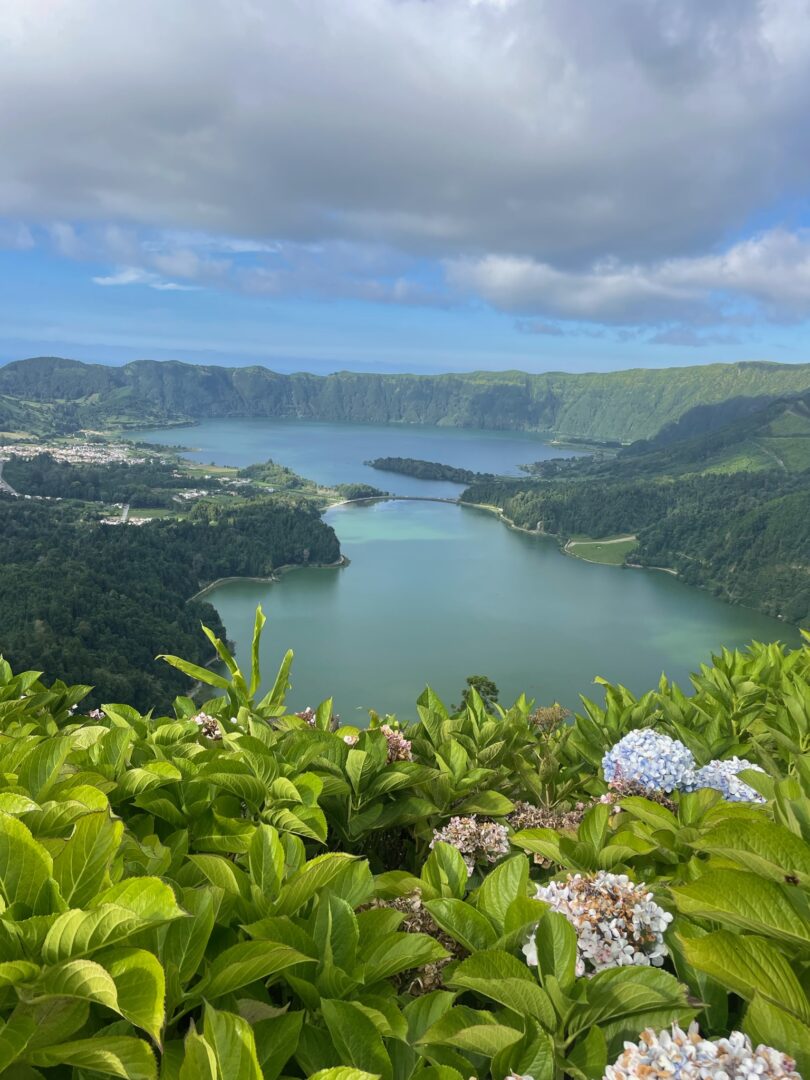 The view of Sete Cidades lakes. 