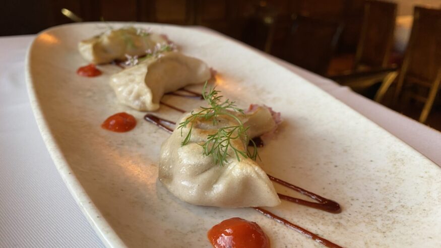 Guinea pig (cuy) gyozas in Cusco, Peru
