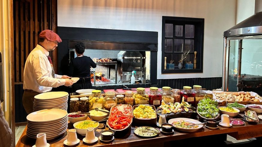A spread of local dishes, one of the highlights of staying at estancia cerro guido
