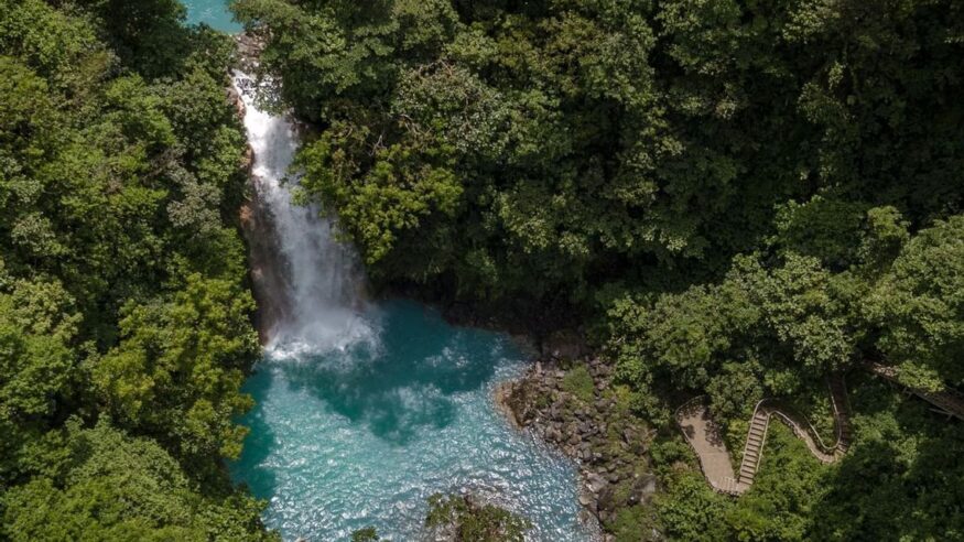Tenorio National Park waterfall in Costa Rica