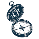 Compass icon for guiding