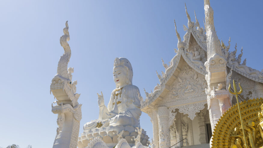 Guan Yin statue in Wat Huay Pla Gung, Chiangrai Thailand.