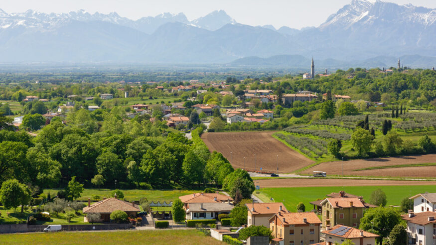 Friulian landscape in Fagagna, Italy