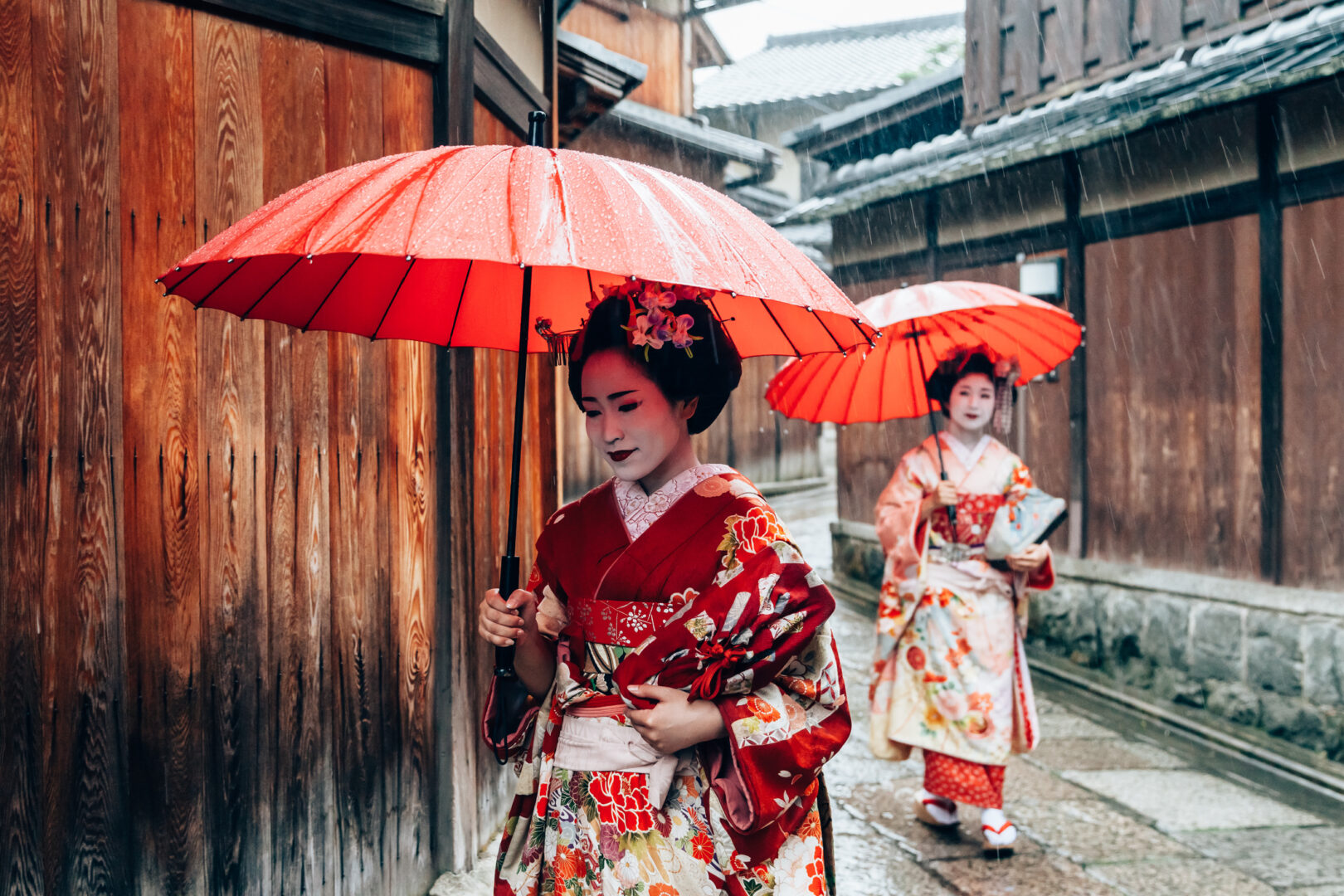 Two maiko in Kyoto, Japan