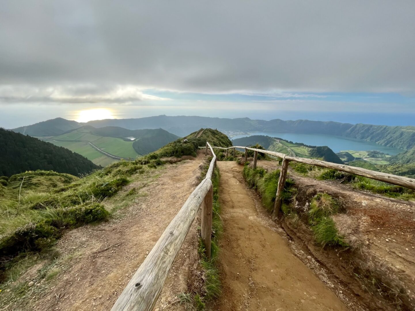 The view of Sete Cidades from Boca do Inferno. 