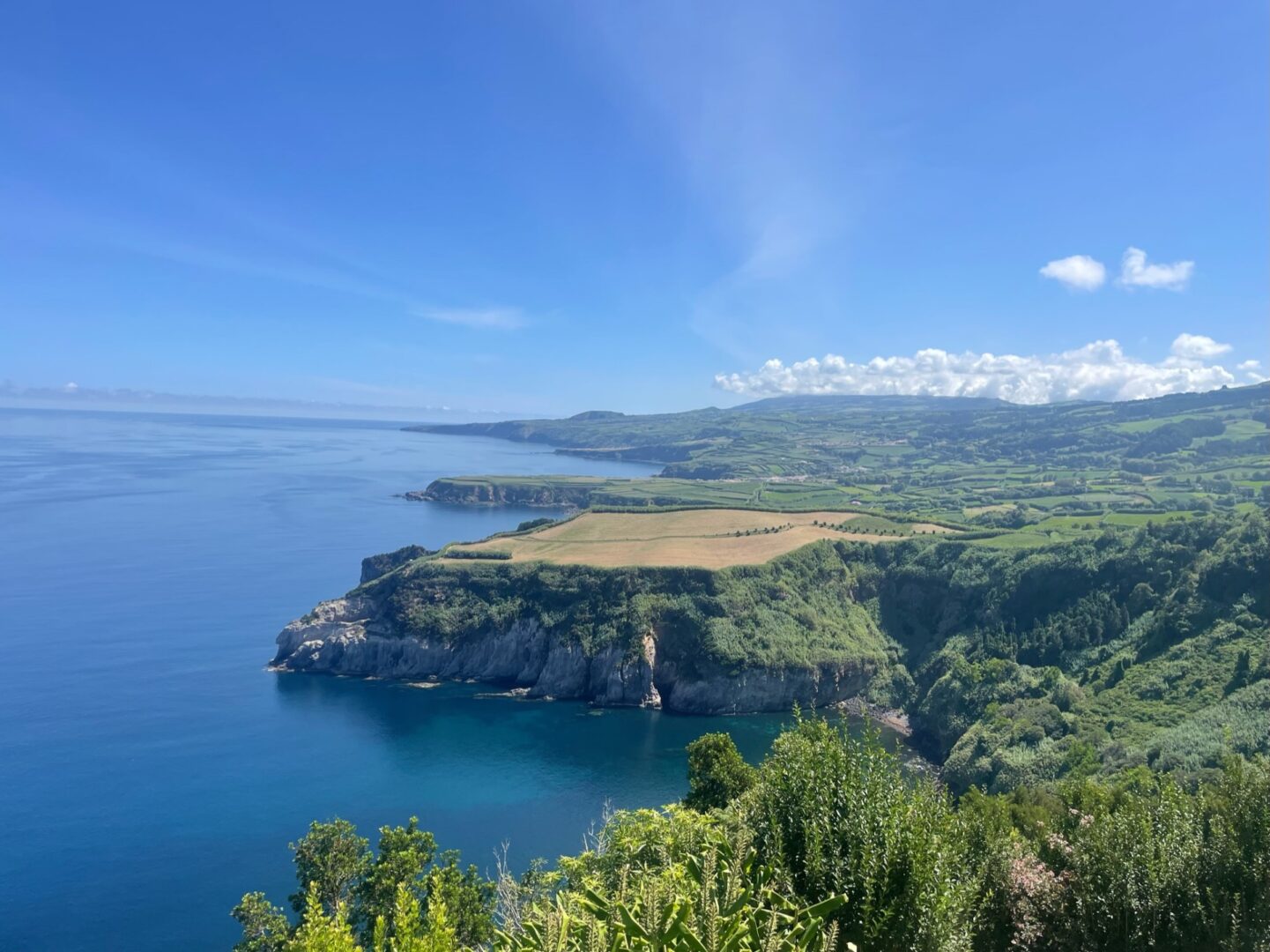 View of the island of Sao Miguel, Azore off the coast of Portugal.
